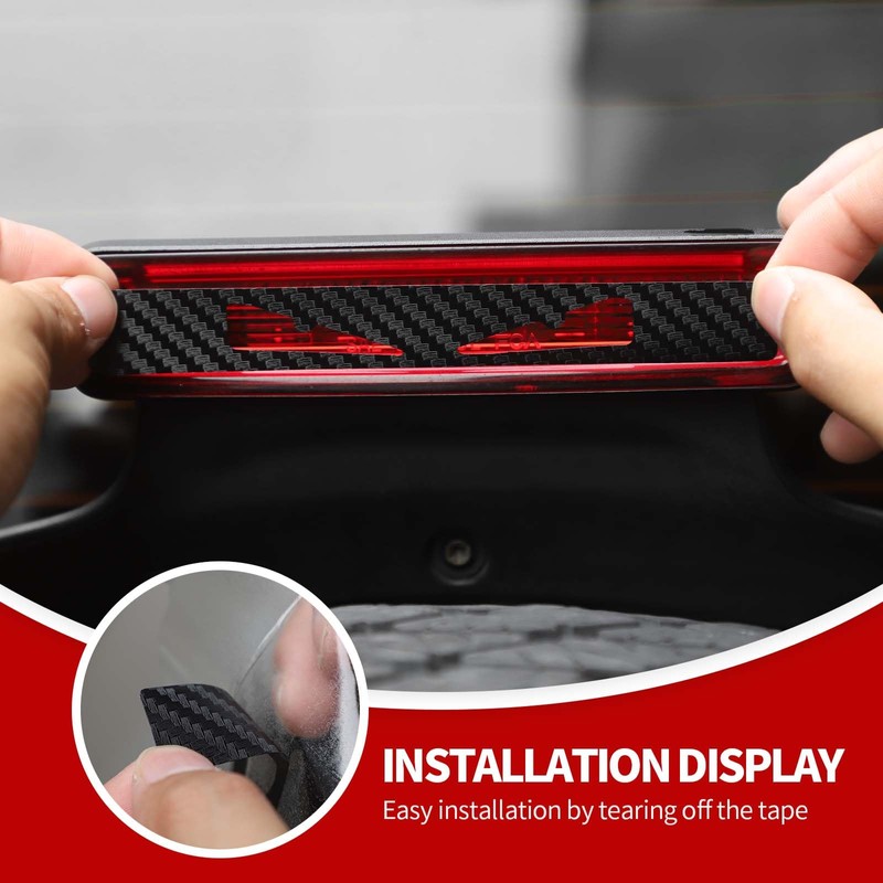 JeCar Third Brake Light Decal Carbon Fiber High Mount 3rd