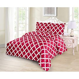 Legacy Decor Comforter with Pillow Shams Goose Down Alternative Ultra Soft Microfiber (Queen, Burgundy)