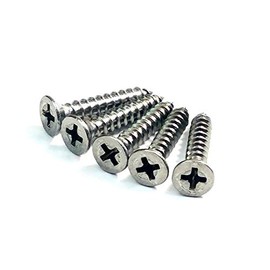 Hinge Outlet Satin Nickel Wood Screws for Hinges 9 x 1 Inch - 24 Pack