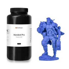 NextShapes Standard Pro 3D Printer Resin, Upgraded Strong & Tough UV Curing Resin, Non-Brittle High Precision 405nm Photopolymer Resin for LCD/DLP/MSLA 3D Printing (Blue, 1000g)
