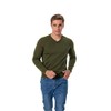 WOSICA Men's 100% Extrafine Merino Wool Knited Long Sleeve Pullover