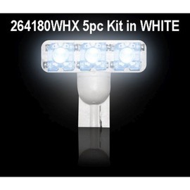 Recon - Fits 1999-2016 Super Duty F250 F350 F450 F550 T-10 1- Watt Cab Lights White LED Bulbs - (5 Piece Kit)