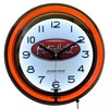Peterbilt Trucks Class Pay Red Double Neon Advertising Clock Man