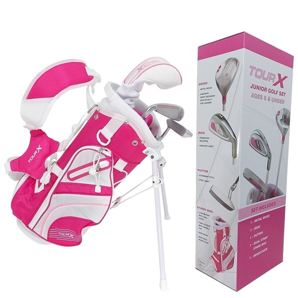 TOUR-X Pink Junior Golf Set Size #0 (~5 Years and Under)