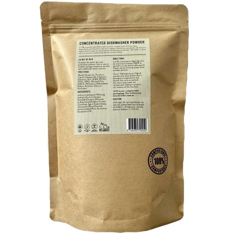 Lil Bit Dishwasher Powder Eucalyptus 1kg