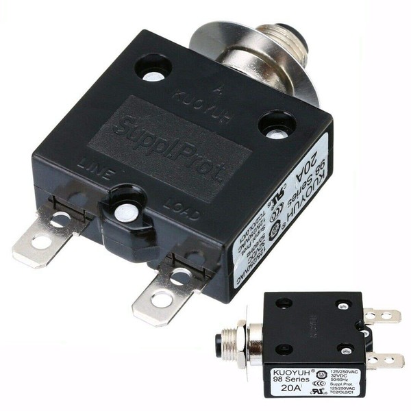 L2 5-30A Overload Protector,Thermal Resettable Panel Circuit Breaker,Thermal Switch Push