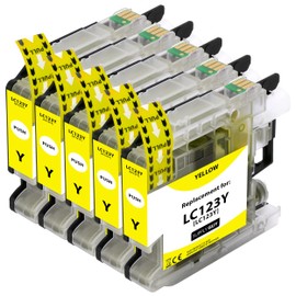 Supply Guy 5 Printer Cartridges Compatible with Brother LC123 Suitable for DCP-J132w DCP-J150 DCP-J152w DCP-J152wr DCP-J172w DCP-J4110dw DCP-J4110w DCP-J552dw DCP-J752dw MFC-J245 MFC-J 470 and More