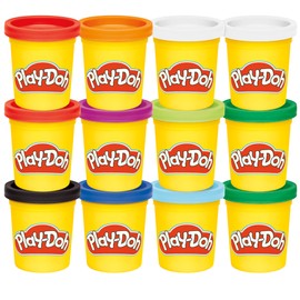 Play-Doh Jewel Colors Bulk 12-Pack of 4-Ounce Cans, Party Favors, Back to School Gifts, Prizes, & Party Favors, Kids Arts & Crafts, Preschool Toys, Ages 2+ (Amazon Exclusive)