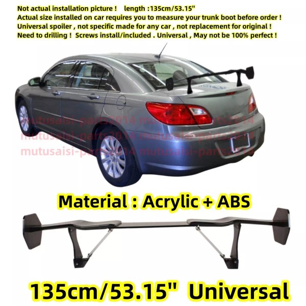 Aftermarket Products 53'' Fits 2008-2010 Chrysler Sebring Coupe Rear Trunk