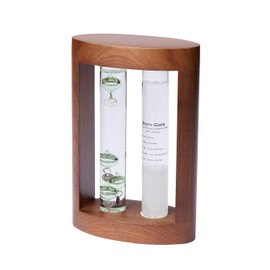 Chatani 333-S272GR Thermometer & Storm Glass, Green, H7.3 x W 4.9 x D 2.4 inches (18.5 x 12.5 x 6 cm), FunScience