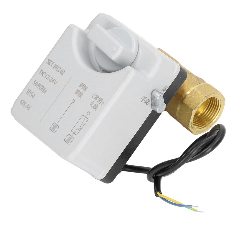 Motorized Ball Valve Electrical 2 Way Normally Closed Manual Automatic