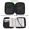 JANENFNA Bible Cover Bag for Women, Black White Hearts Bible
