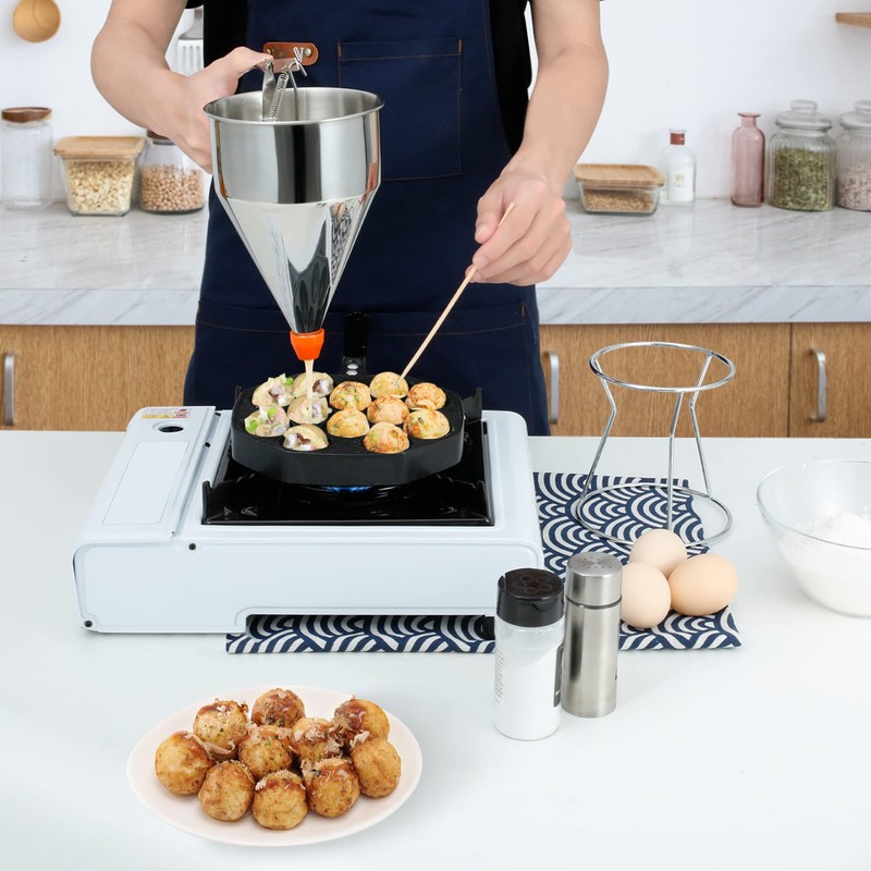 MyLifeUNIT Japanese Takoyaki Pan, Aluminum Nonstick Takoyaki Maker, 12 Holes