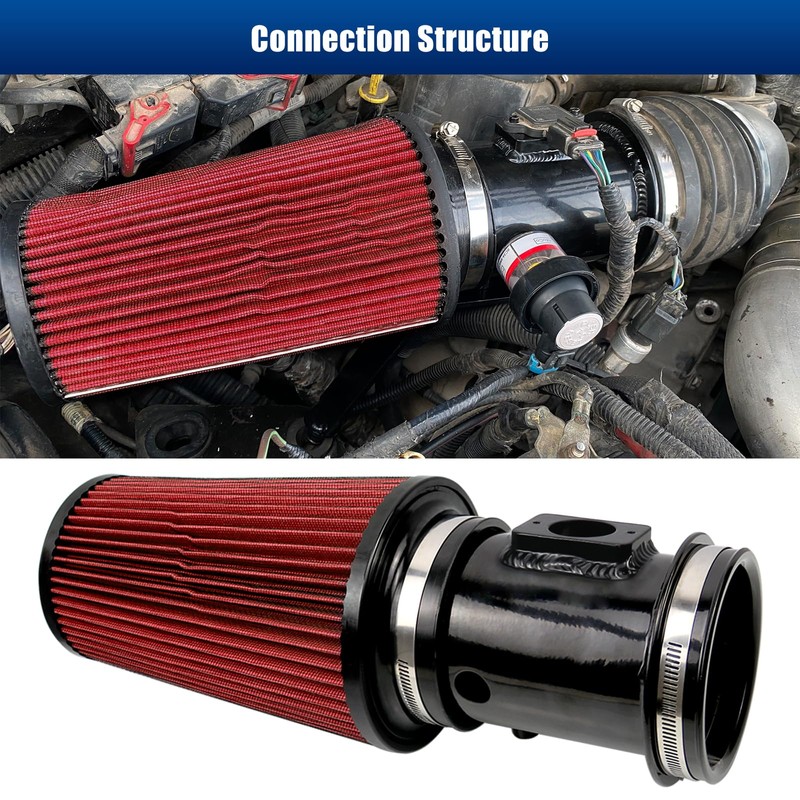 RULLINE 4" Air Intake System Air Intake Pipe with Oiled