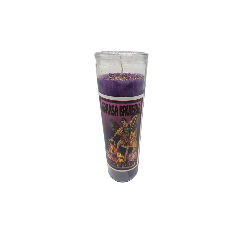 Generic Destroy Witchcraft Candle Arrasa Brujeria Veladora Preparada, Purple