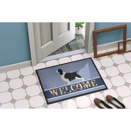 Caroline's Treasures BB8273JMAT English Springer Spaniel Welcome Indoor or Outdoor Mat 24x36, 24H X 36W, Multicolor