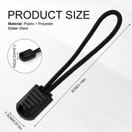10pcs Zipper Pull Replacements, Heavy Duty Zipper Extenders Universal Zip Pull Tabs Slider for Luggage Backpack Jacket Purse Boots & Bags