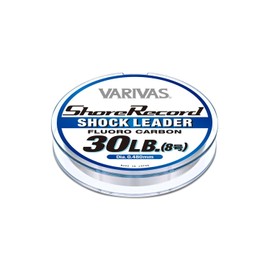 VARIVAS SHORE RECORD Shock Reader, Fluorocarbon, 11.8 ft (30 m), 30lb, No. 8