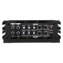 DR Double Rock DR-150.4 4 Channel Amplifier Car Audio 1000 Watt 2 Ohms 4CH Class A/B Full- Range Car Amplifier 2 Bridged Channels RCA Input Power Output Multichannel Amplifier