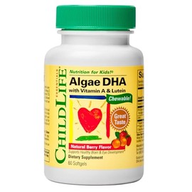 Childlife Essentials Algae Dha Chewable Softgels Natural Berry Flavor Algas Cápsulas Blandas Masticables Sabor Bayas Naturales