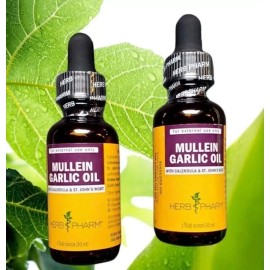 Herb Pharm Mullein Garlic Ear Drop Oil, 1 oz, 2 PACK, New, SEALED