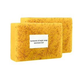 BISUTANG 3PCS Lemon Turmeric KojicAcid Soap, Turmeric & Kojic Acid Brightening Soap, DarkSpot Remover, Kojic Acid Soap, Soap Body CareBody Wash Lemon Flawless Organic - Specification: 2PCS