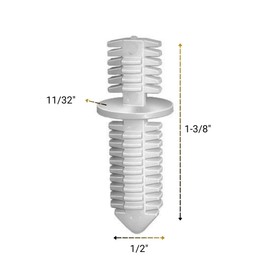 50Pcs Double End Xmas Tree Retainers Clips Fits for Boat Marine Automotive Trim 11/32" Stem Diameter for Boat Marine Cushion, Panels, Back Rest, Usphostery, Bolsters,