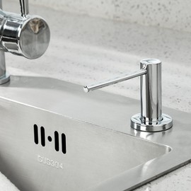 Soap Dispenser for Kitchen Sink Polished Chrome GAPPO Stainless Steel Countertop Pump Hand Lotion Built in Bottlend Lotion Built in Bottle