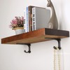 ChasBete Rustic Shelf Brackets & Supports, Black Shelf Bracket with