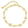 BSTGFTF Star Bracelet for Women 18k Gold Plated with Solid