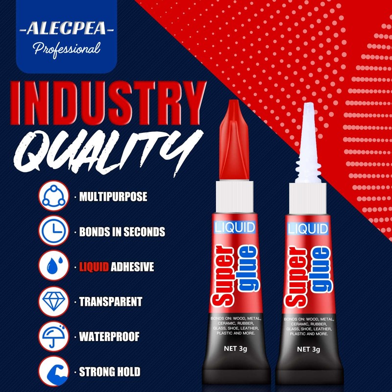 3 Gram (Pack of 24) Single Use Super Glue Liquid,