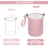 DOKEHOM 20 Inch Thickened Foldable Round Storage Laundry Baskets, Cotton