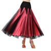 Qsuccua Female Ballroom Swing Skirt - Modern Dance Performance Long