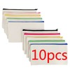 Blank Canvas Zipper Pouches for DIY Crafts, 8.27 × 4.72