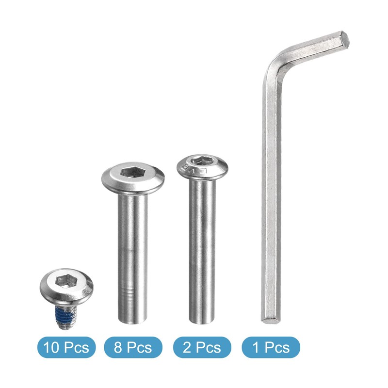 PATIKIL Inline Skate Axle Screw Replacement, 1 Set Roller Wheel