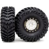 HOBBYSOUL Brass RC 1.0 Wheels and Tires 64mm Tall, 1.0