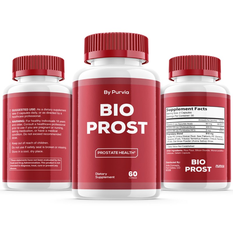Purvia (3 Pack) Bio Prost Pills Maximum Strength Formula Overall
