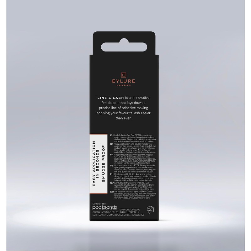 Eylure Line & Lash 2-in-1 Adhesive Eyeliner, Black