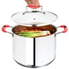 Millvado Stock Pot, 8.4 Quart Stainless Steel, Large StockPot With