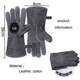 BBQ Gloves Heat Resistant Gloves Welding Gloves Fireplace Gloves Oven Mitt Corkscrew Function Barbecue Gloves