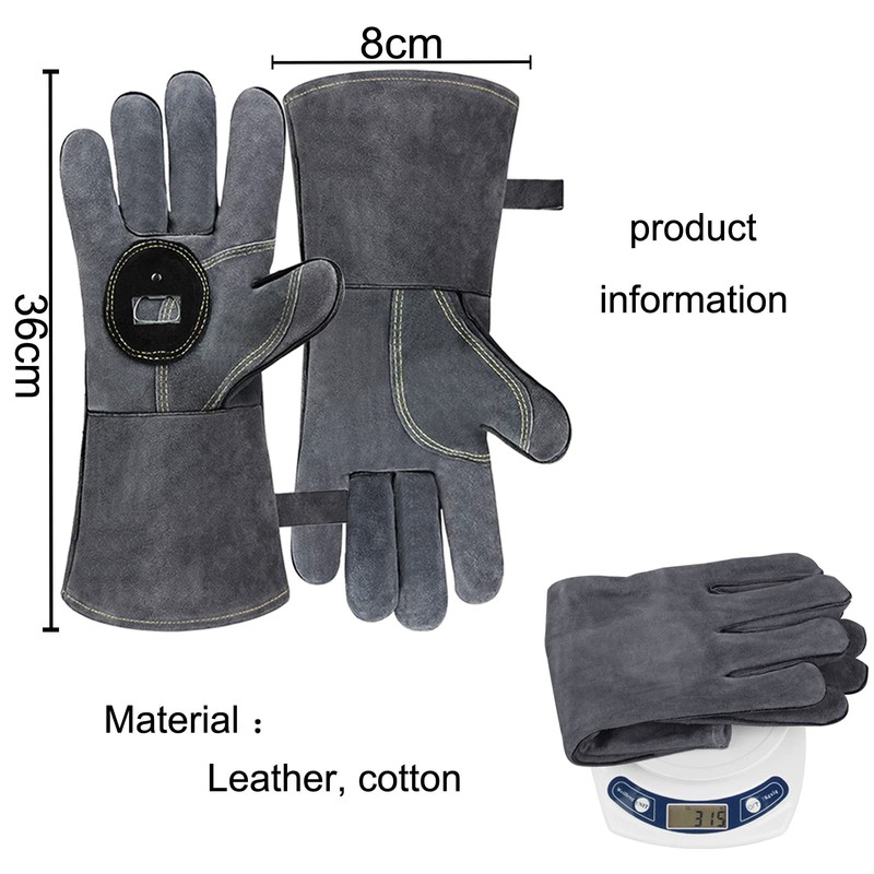 BBQ Gloves Heat Resistant Gloves Welding Gloves Fireplace Gloves Oven