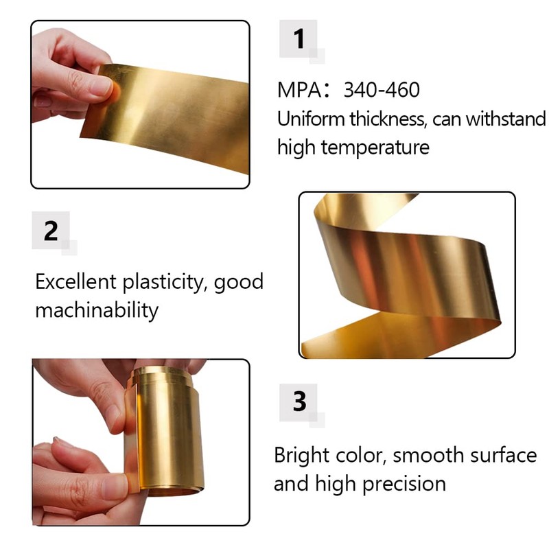Feelers Copper Metal Brass Sheet Roll 24 Gauge x 4