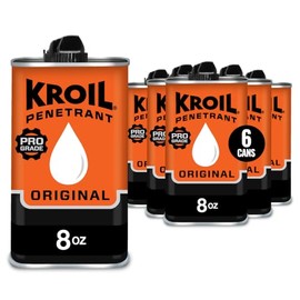 Kroil Original Penetrant - Rust Penetrating Lubricant - Corrosion Inhibitor Oil for Chains, Hinges & Stuck Metal Parts - Home & Industrial Use - Drip Can - 8 oz - 6 Pack (AZKL081C6)