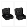 Relaxdays Cash Box, 3-Digit Number Combination, Coin Insert, Iron Money