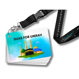 Umrah Dua Cards with Lanyard, Umrah Flash Cards, Step by Step Guide Umrah Dua, Umrah Gift, Umrah Prayers and Supplications