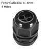 uxcell M25 Cable Gland 4 Holes Waterproof IP68 Nylon Joint
