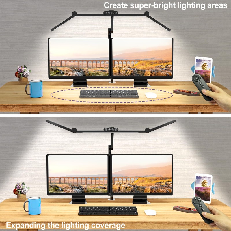 Micomlan Desk Lamp with Clamp, Architect Led Desk Lamp for