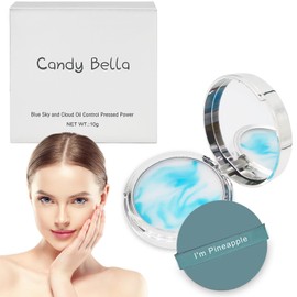 Oil Control Face Pressed Powder, Matting Gel Candy Bella Powder for the Face, Jelly Face Make-Up Fixing Powder, Makeup Setting Powder with Powder Puff, Long-Lasting Make Up