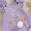 LYSINK Newborn Baby Girl Easter Bunny Outfits 2pcs Fly Sleeve