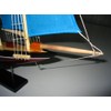Atlantic Hand Made Wooden Model Sailing Ship 14" Blue Sail